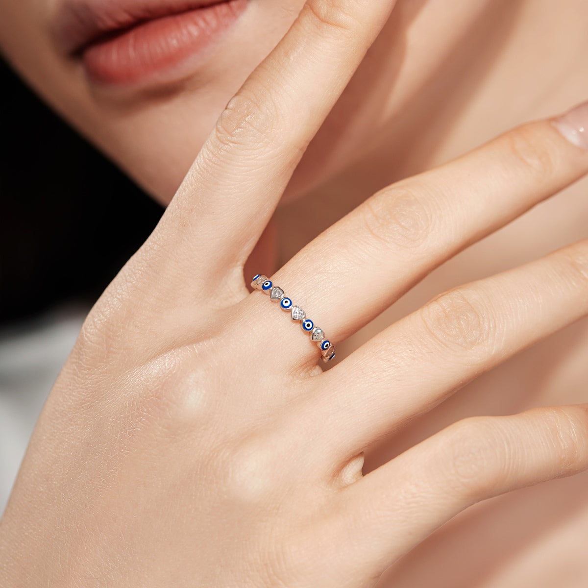 [RAFFINE]Radiant Colorful Round Shape Daily Ring