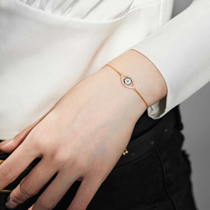 [RAFFINE]Dazzling Eye Shape Necklace
