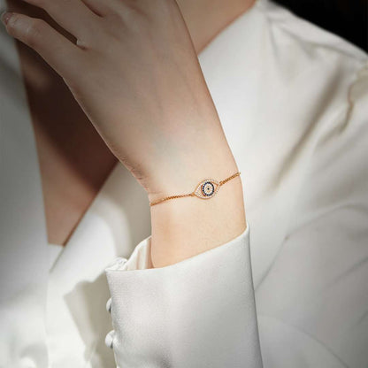 [RAFFINE]Dazzling Eye Shape Necklace