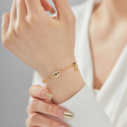 [RAFFINE]Dainty Eye Shape Necklace