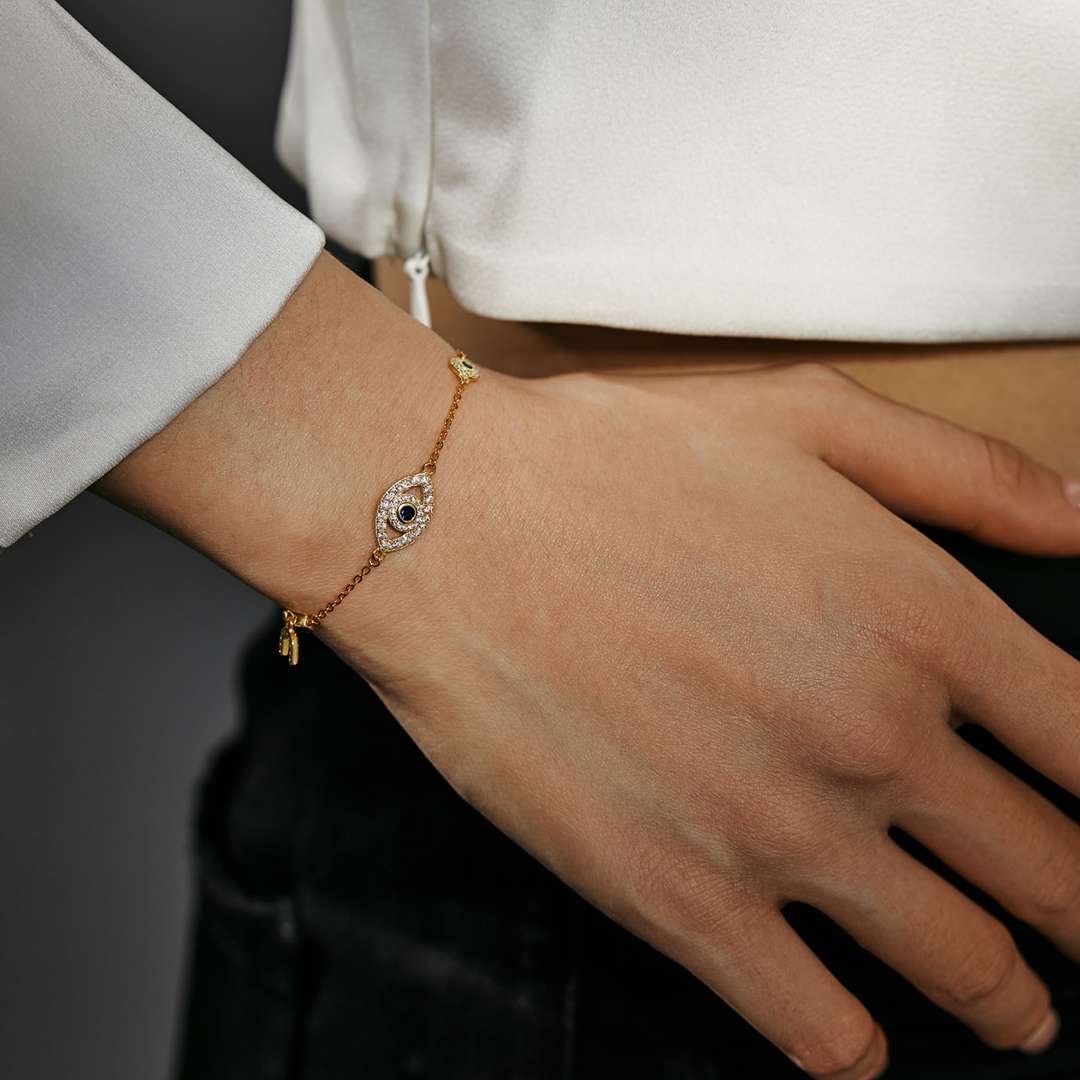 [RAFFINE]Dainty Eye Shape Necklace