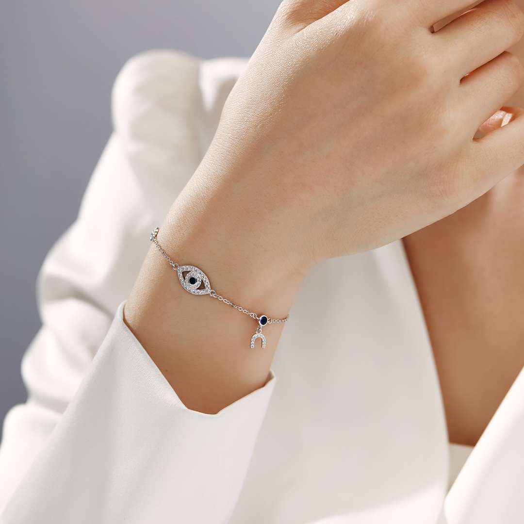 [RAFFINE]Dainty Eye Shape Necklace