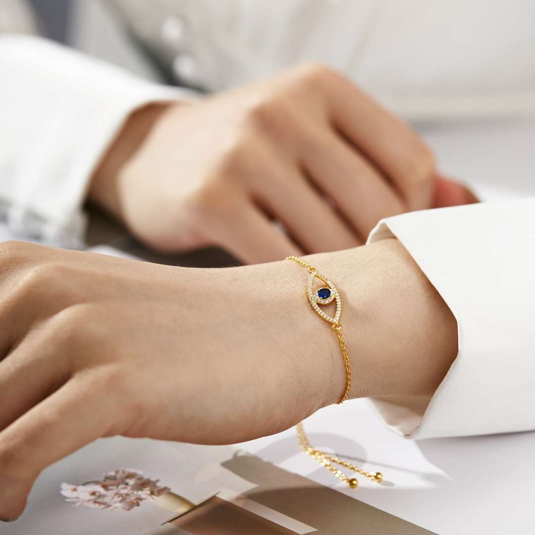 [RAFFINE]Pulsera con diseño hueco de ojo de diablo