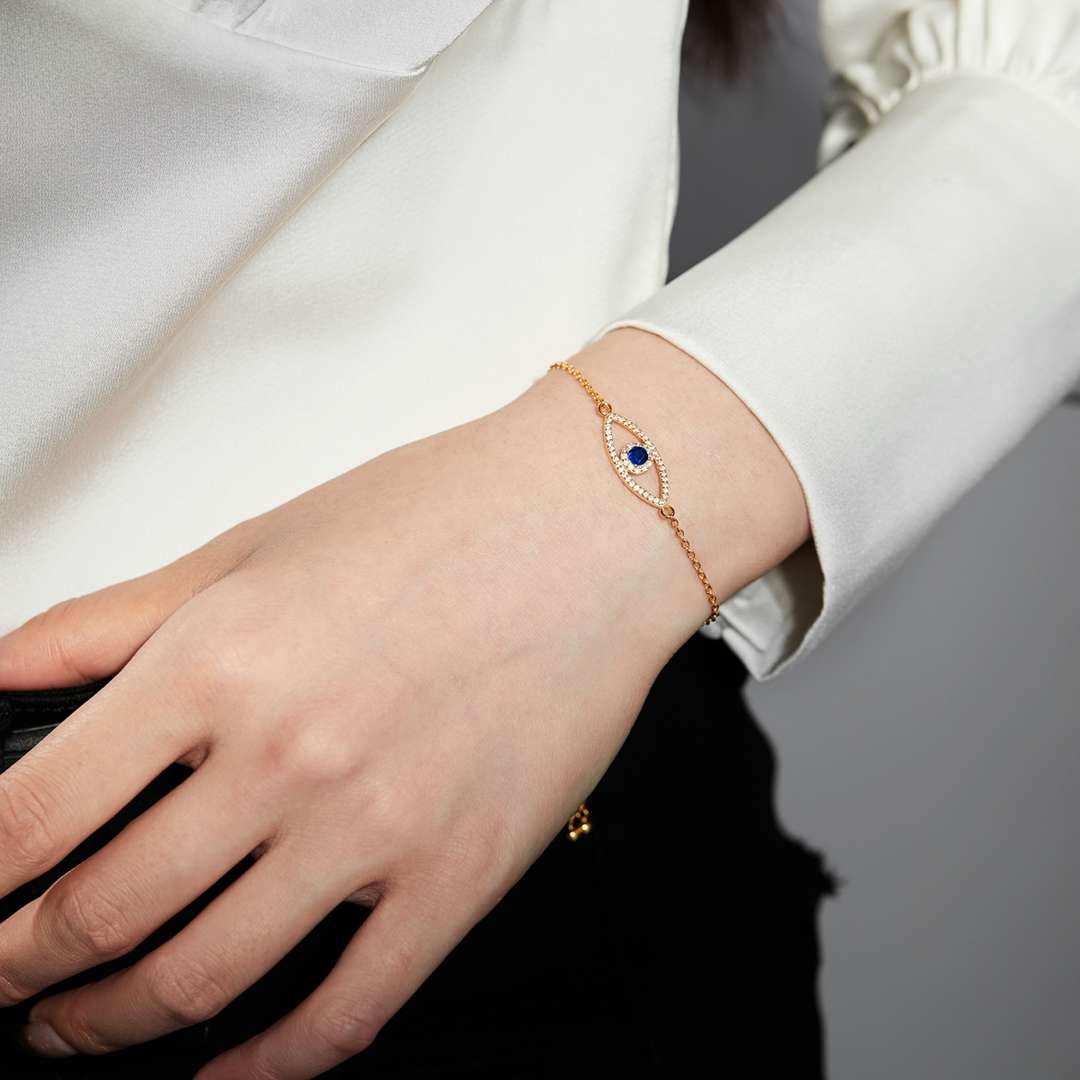 [RAFFINE]Pulsera con diseño hueco de ojo de diablo