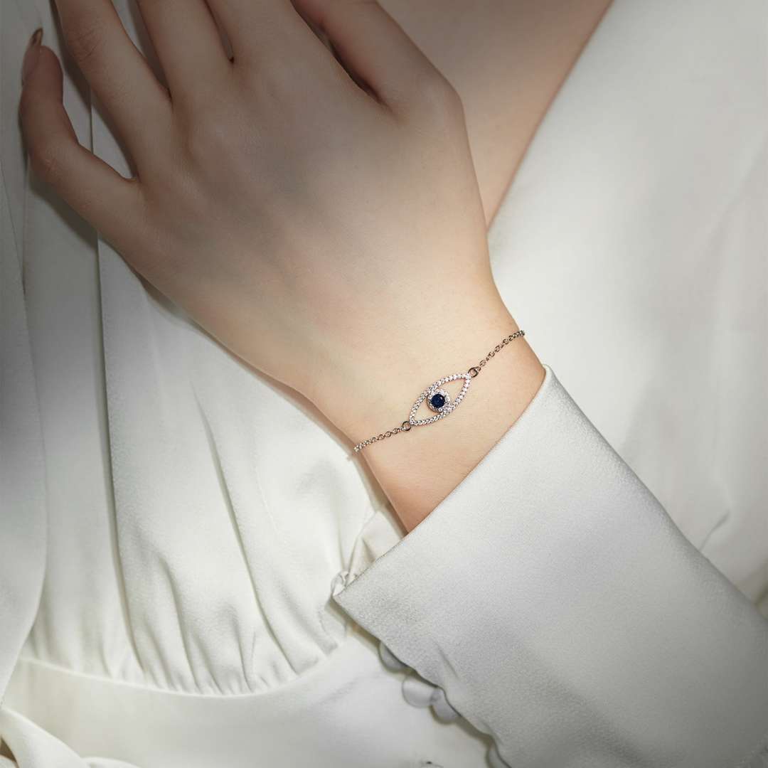 [RAFFINE]Pulsera con diseño hueco de ojo de diablo