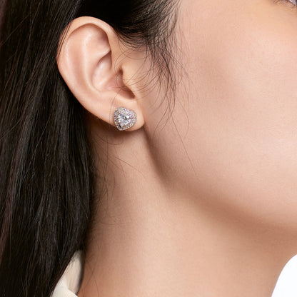 [RAFFINE] Pendientes deslumbrantes con forma de corazón para enamorados