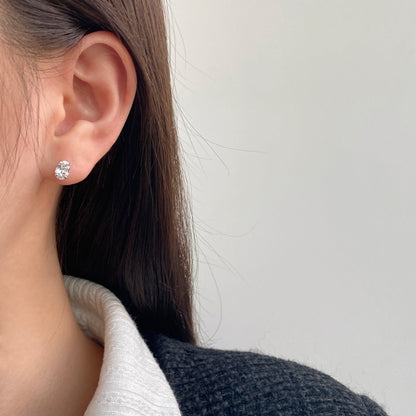 [RAFFINE]Pendientes ovalados clásicos, elegantes y dignos
