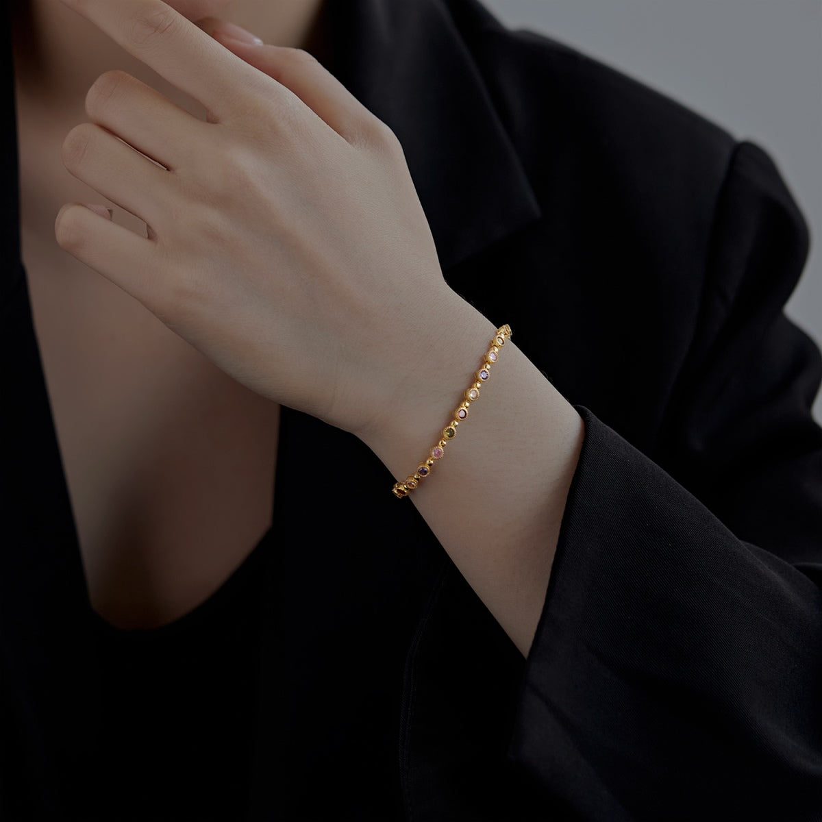 [RAFFINE]Sparkling Exquisite Round Cut Party Bracelet