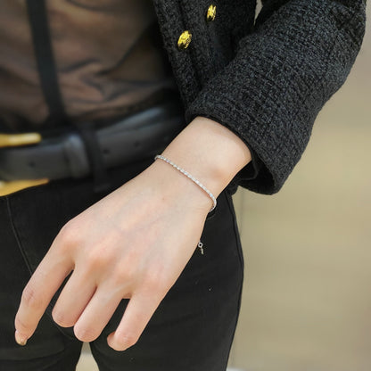 [RAFFINE] Elegante pulsera diaria de corte esmeralda