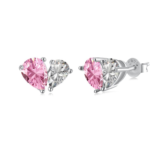 [RAFFINE] Deslumbrantes y elegantes aretes con corte de corazón