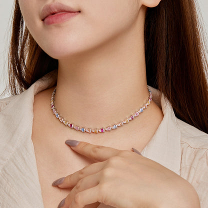 [RAFFINE]Collar de arcoíris radiante y colorido