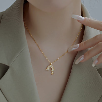 [RAFFINE]Collar único de estrella arcoíris