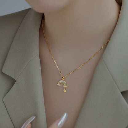 [RAFFINE]Collar único de estrella arcoíris