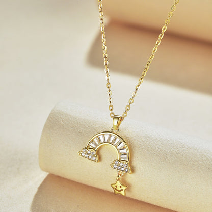 [RAFFINE]Collar único de estrella arcoíris