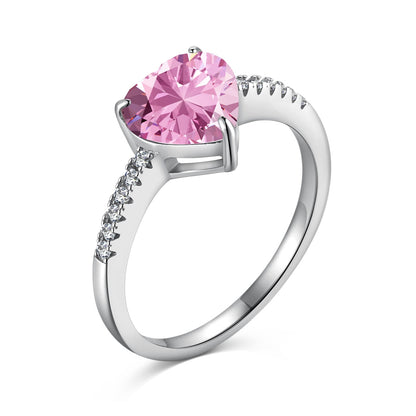 [RAFFINE]2.0 Carat Dazzling Lustrous Heart Cut Lover Ring