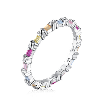 [RAFFINE]Charming Colorful Round Cut Daily Ring