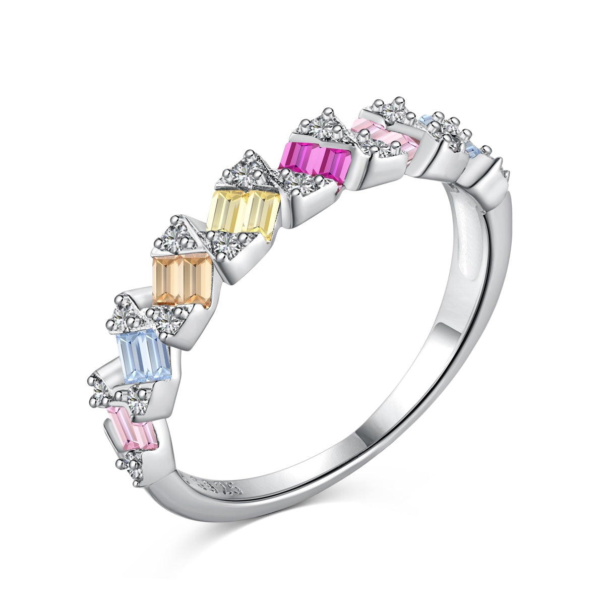 [RAFFINE]Delicate Vibrant Emerald Cut Daily Ring