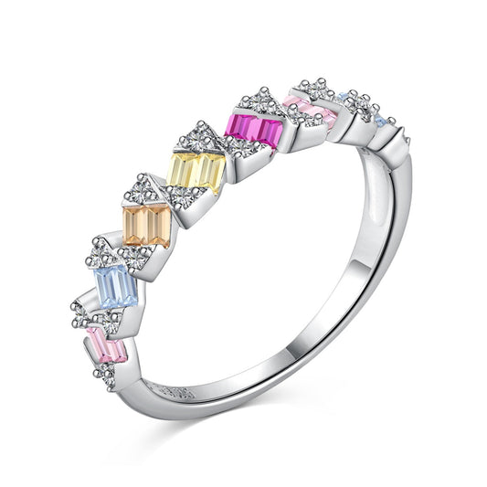 [RAFFINE]Delicate Vibrant Emerald Cut Daily Ring