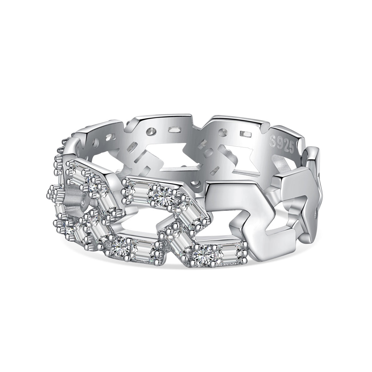 [RAFFINE]Sparkling Vibrant Emerald Cut Daily Ring
