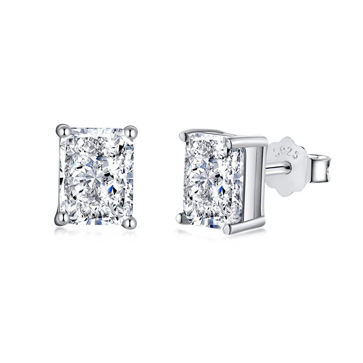 [RAFFINE]Radiant Luxurious Princess Cut Daily Earrings