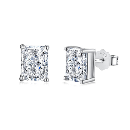 [RAFFINE]Radiant Luxurious Princess Cut Daily Earrings