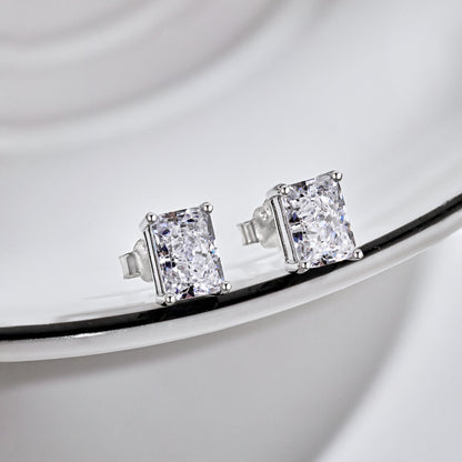 [RAFFINE]Radiant Luxurious Princess Cut Daily Earrings