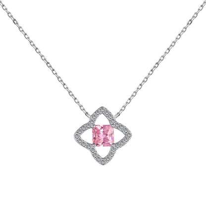 [Raffine]Exquisite Halskette im Prinzessschliff in Blumenform