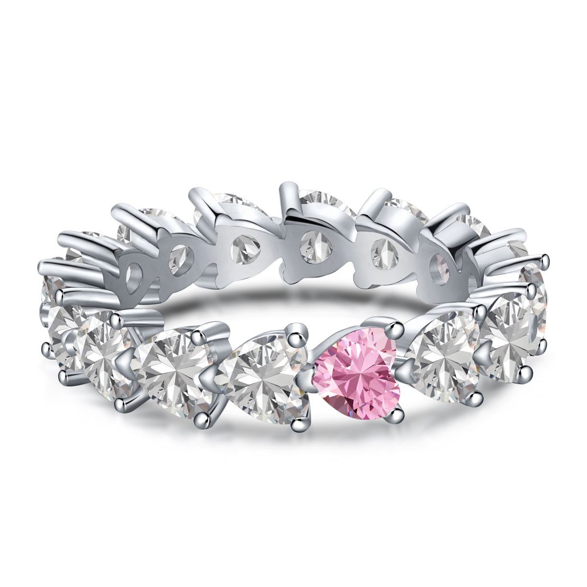 [RAFFINE]0.25 Carat Radiant Romance Heart Cut Lover Ring