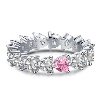 [RAFFINE]0.25 Carat Radiant Romance Heart Cut Lover Ring