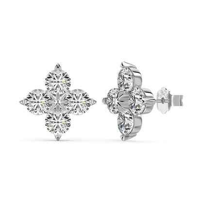 [RAFFINE]Pendientes de trébol de cuatro hojas y estrella de ocho puntas