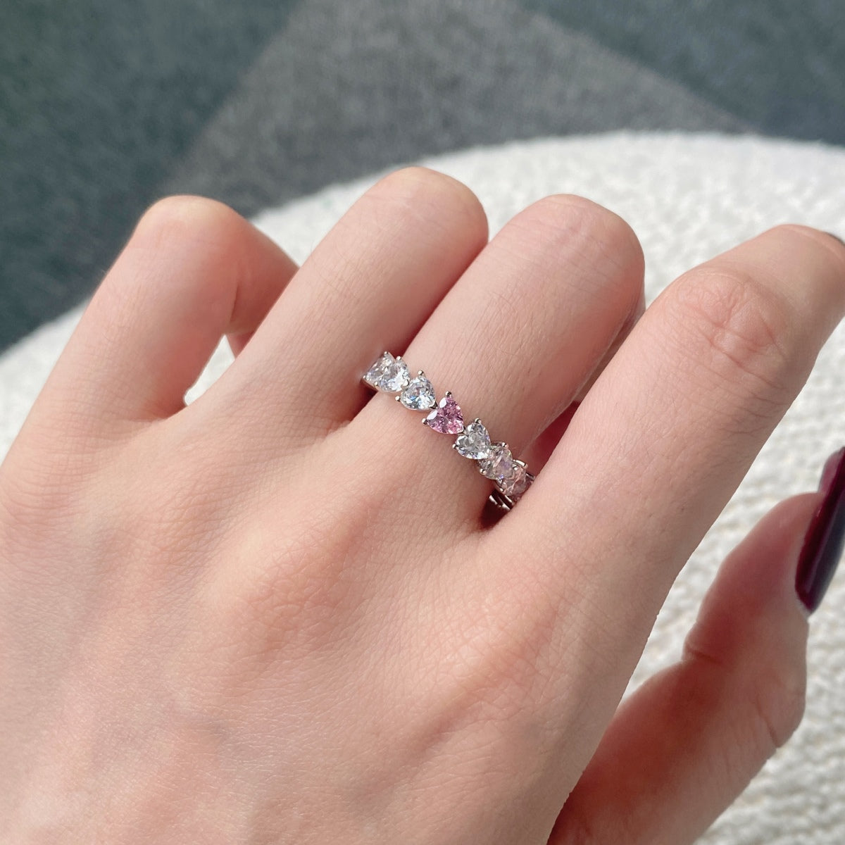 [RAFFINE]0.25 Carat Radiant Romance Heart Cut Lover Ring
