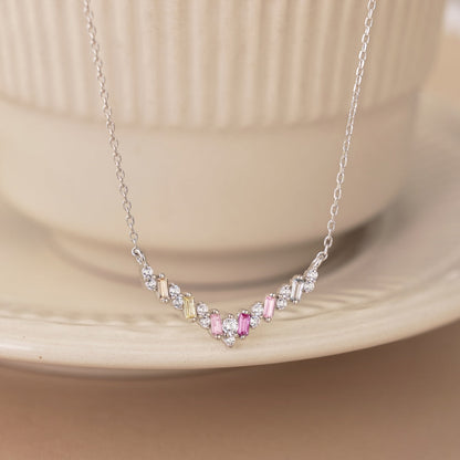 [RAFFINE]Dazzling Rainbow Necklace