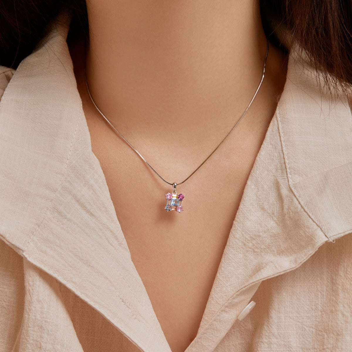 [RAFFINE]Precioso collar multicolor