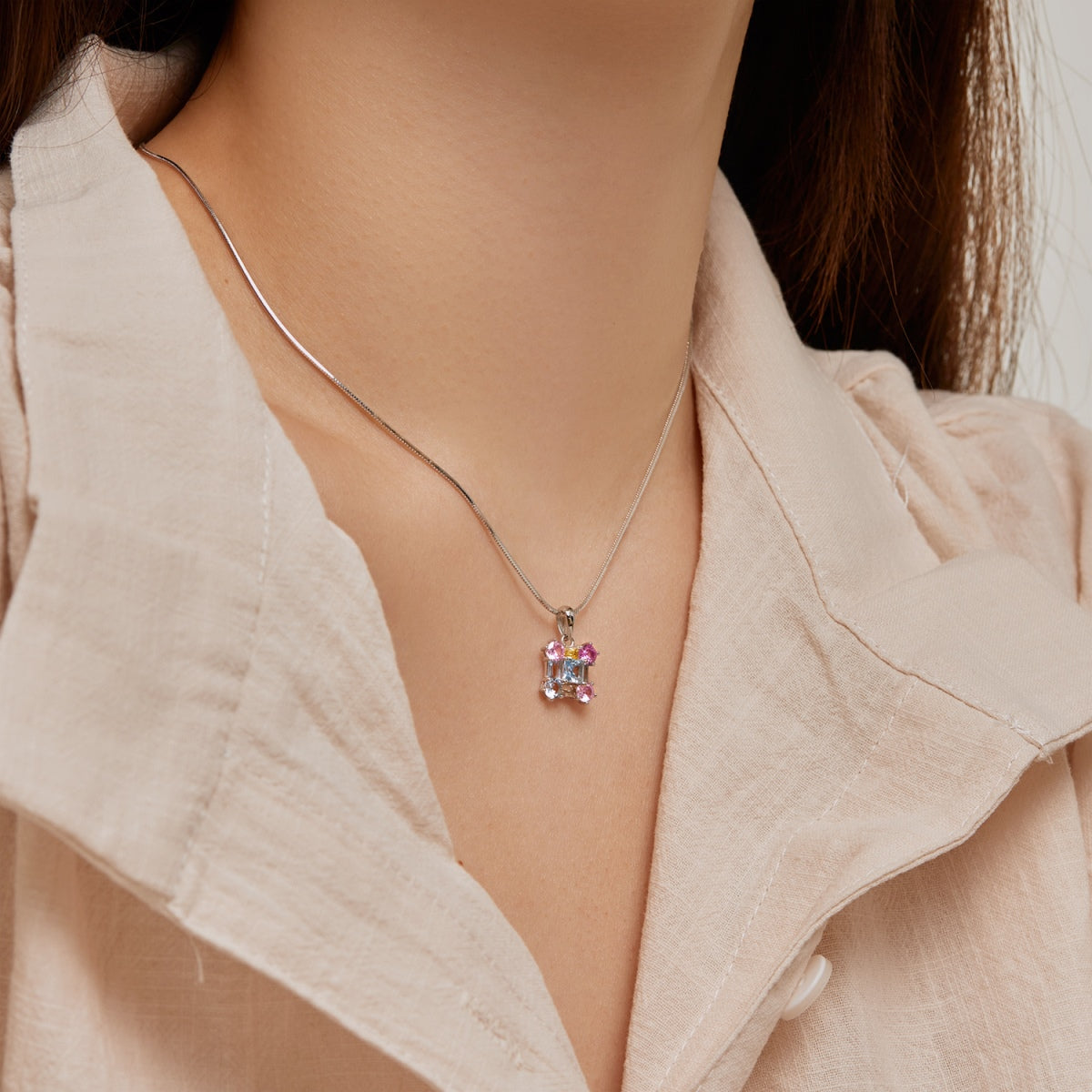 [RAFFINE]Precioso collar multicolor