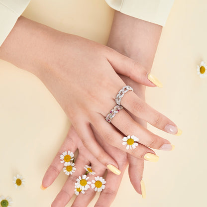 [RAFFINE]Sparkling Vibrant Emerald Cut Daily Ring