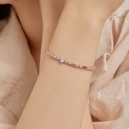 [RAFFINE]Delicate Romantic Heart Shape Lover Bracelet