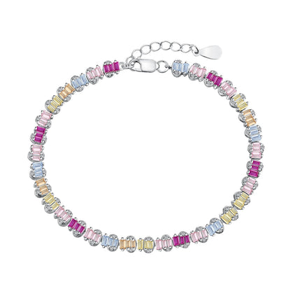 [RAFFINE]Delicate Colorful Emerald Cut Party Bracelet