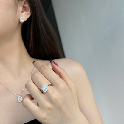 [RAFFINE]Delicate Gorgeous Pear Cut Daily Earrings