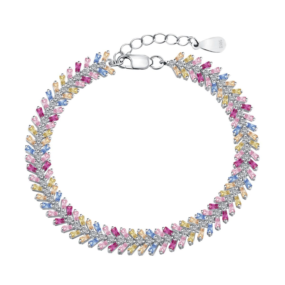[RAFFINE]Pulsera diaria delicada con corte esmeralda radiante