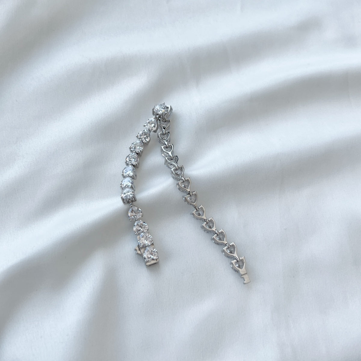 [RAFFINE]0.75 Carat Elegant Romantic Heart Shape Lover Bracelet