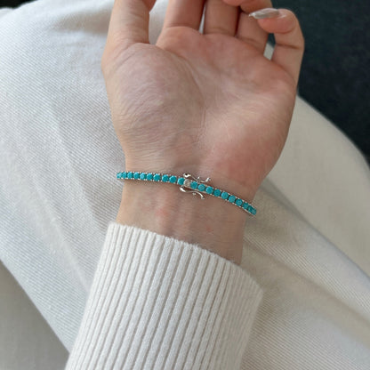[RAFFINE]Dainty Charming Round Cut Tennis Bracelet