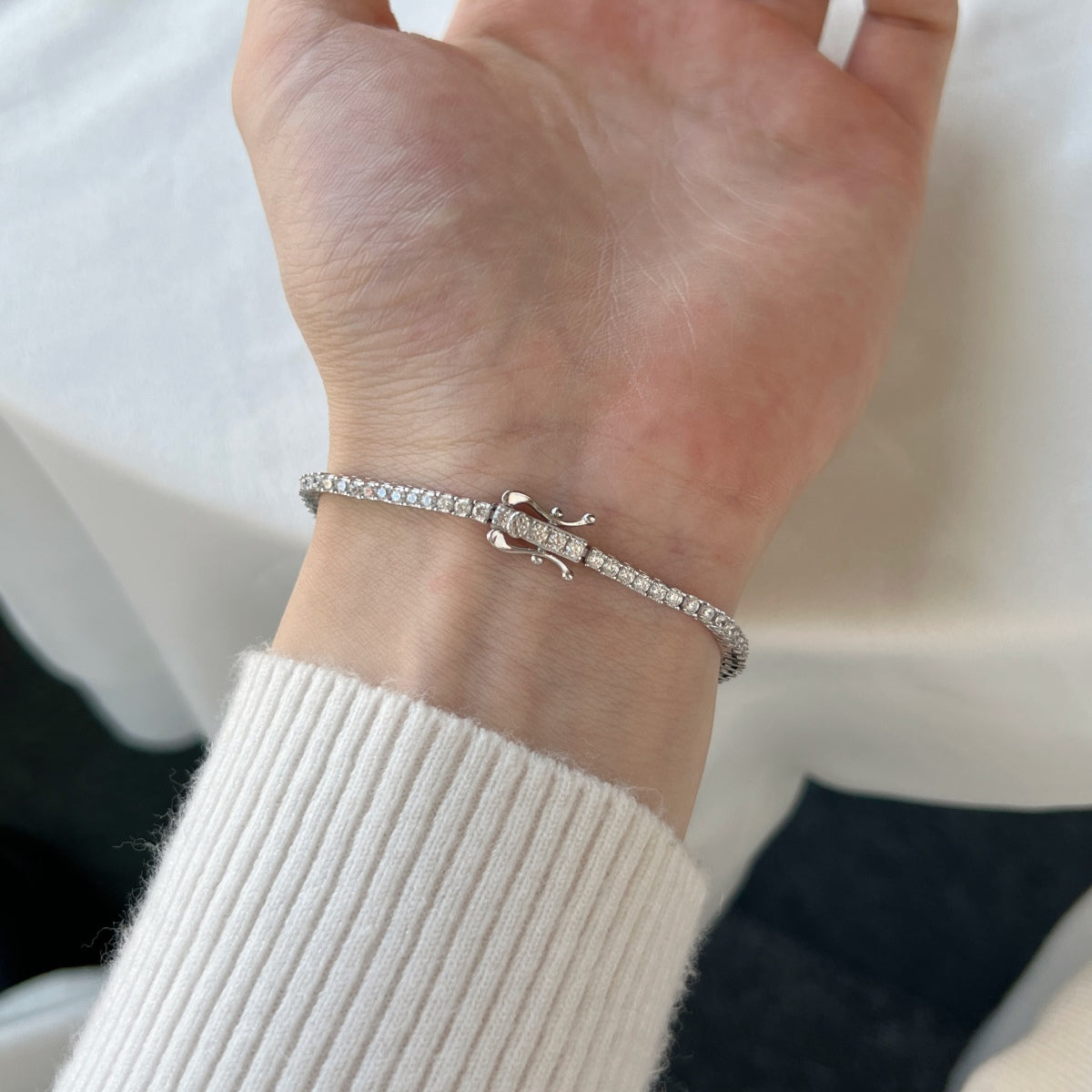 [RAFFINE]Dazzling Exquisite Round Cut Daily Bracelet