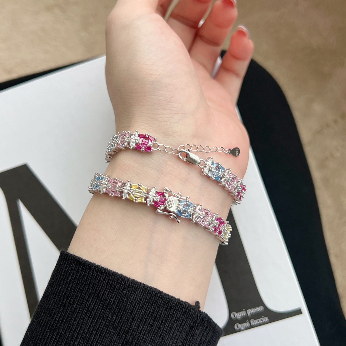 [RAFFINE]Delicate Colorful Multi Cut Party Bracelet