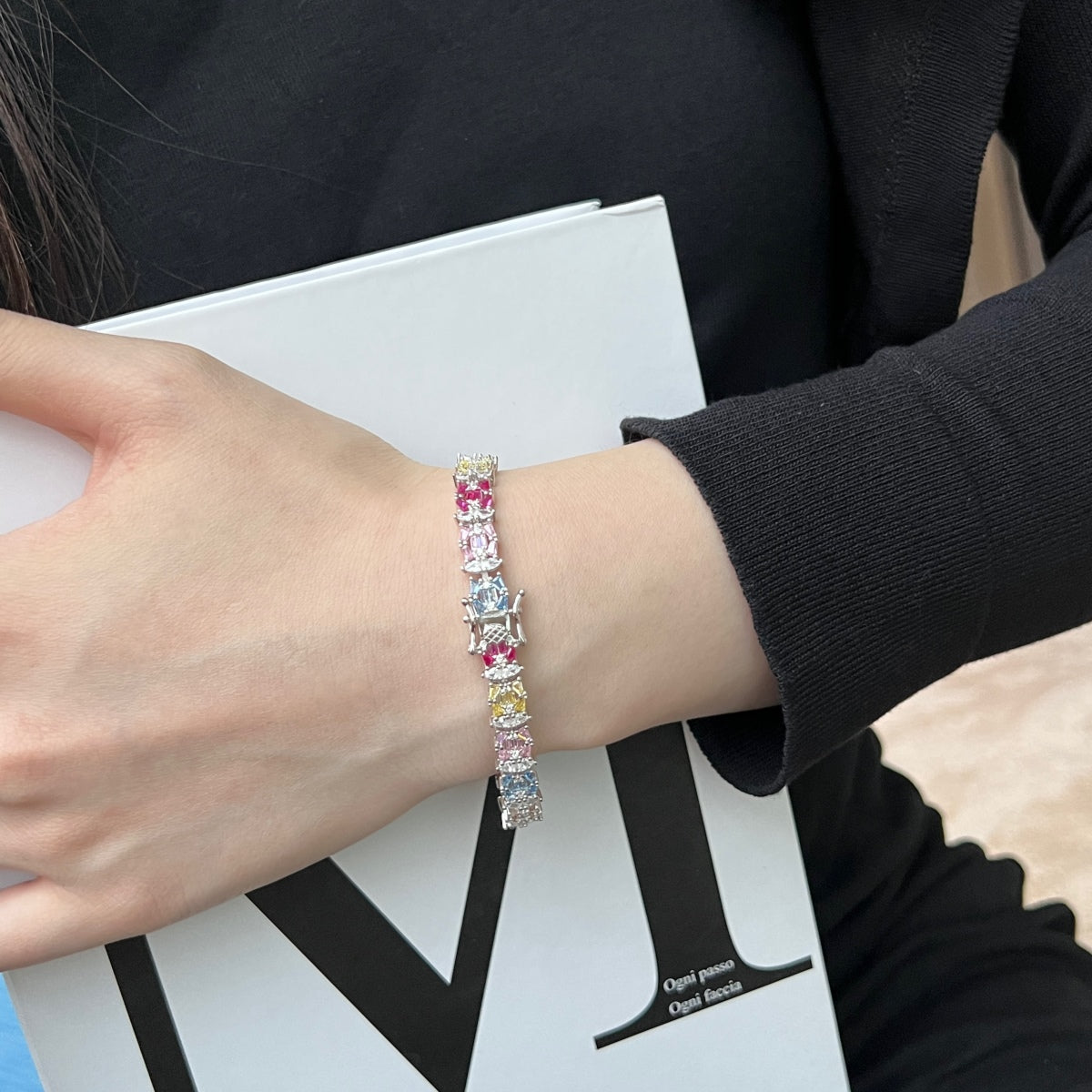 [RAFFINE]Delicate Colorful Multi Cut Party Bracelet