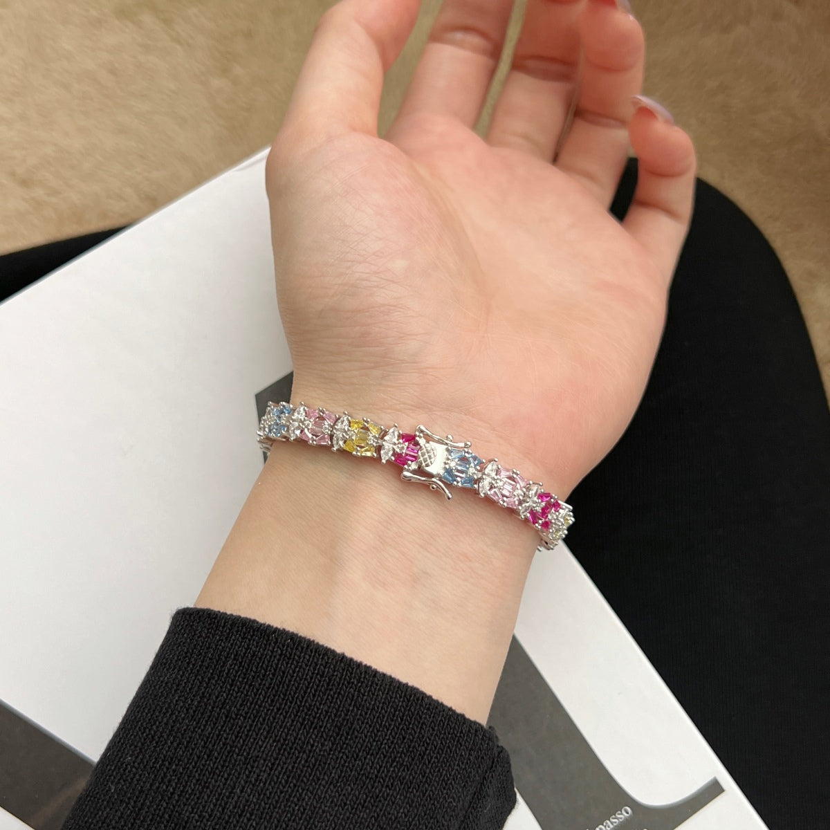 [RAFFINE]Delicate Colorful Multi Cut Party Bracelet