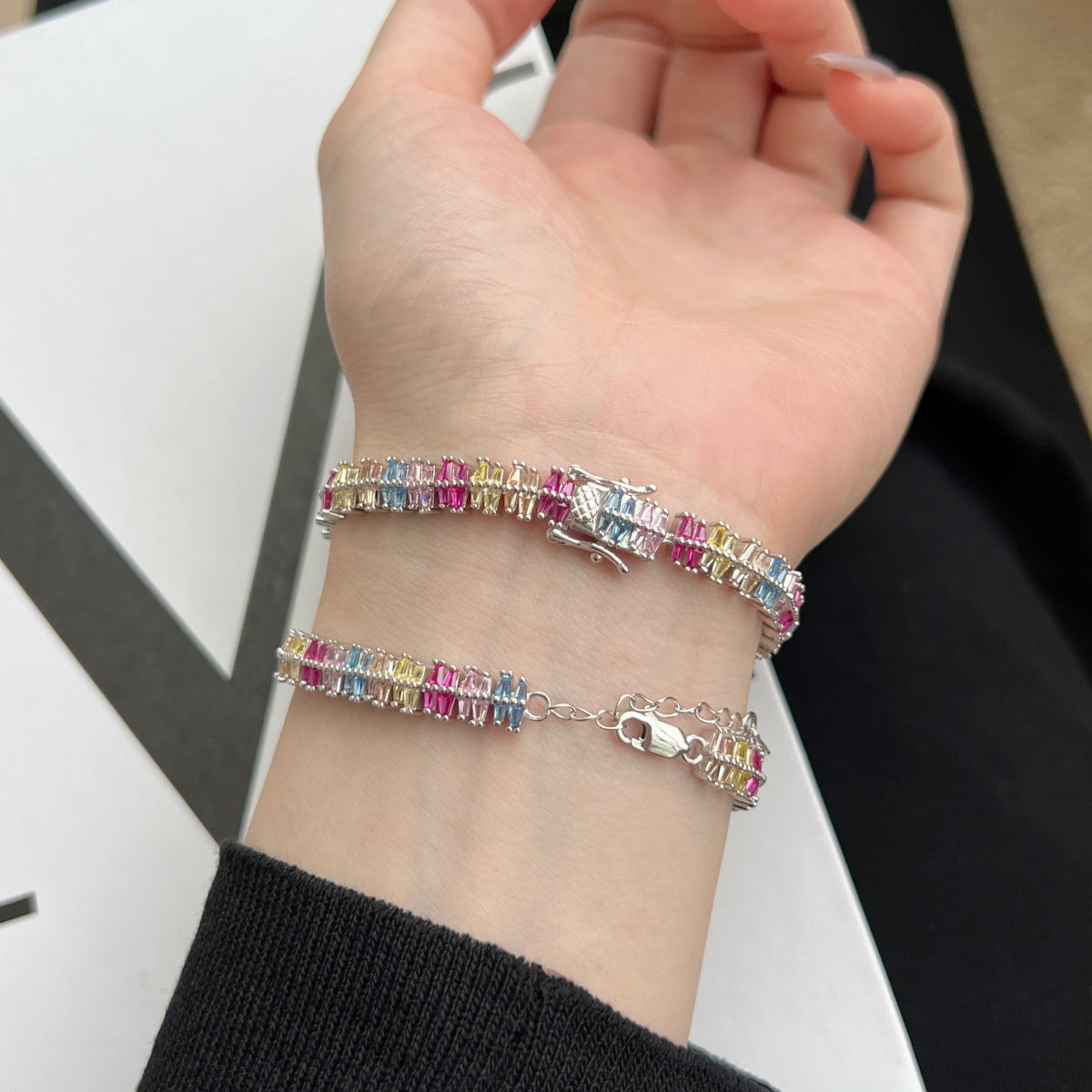 [RAFFINE]Sparkling Exquisite Multi Cut Party Bracelet