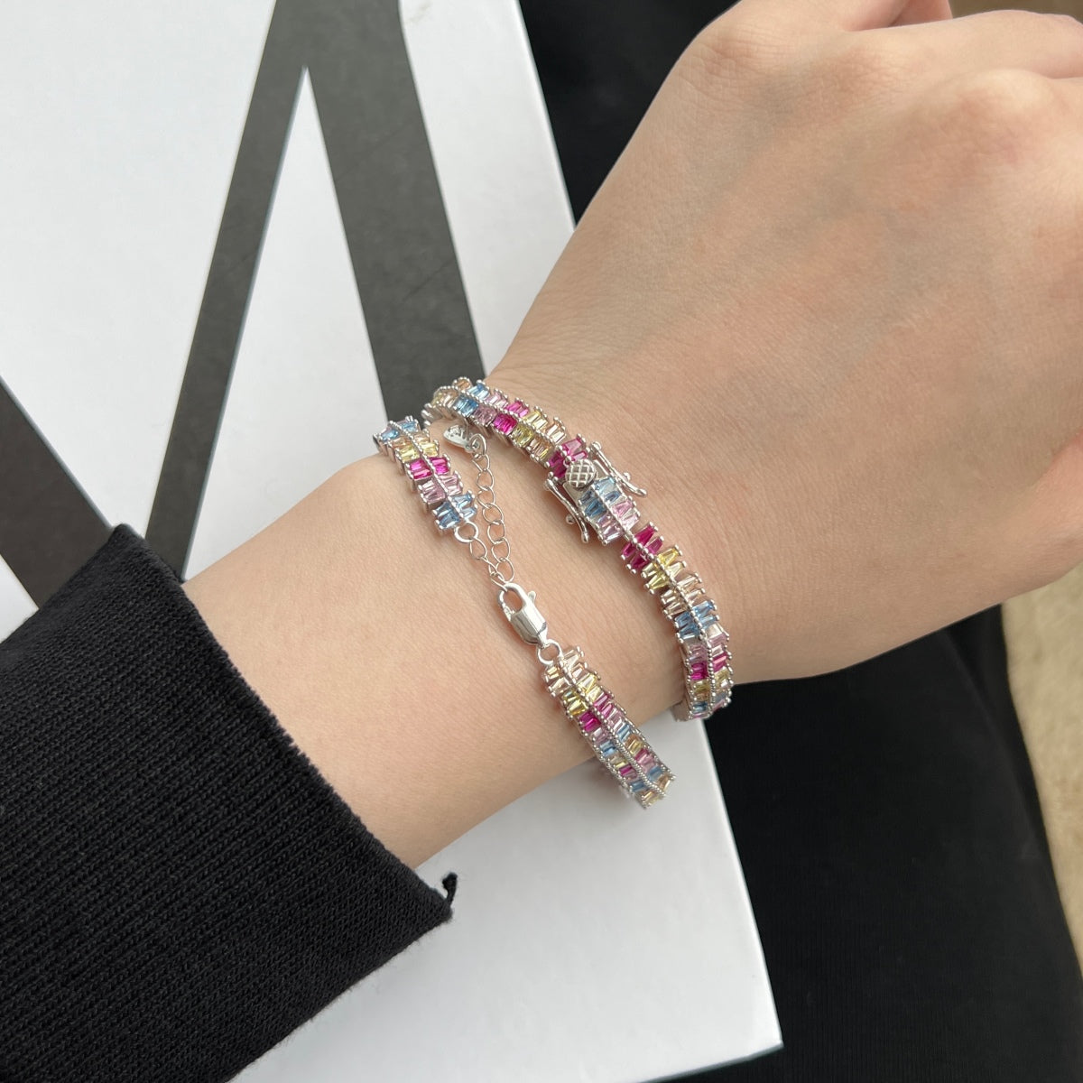 [RAFFINE]Sparkling Exquisite Multi Cut Party Bracelet