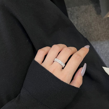 [RAFFINE]Splashy Ornate Emerald Cut Cocktail Ring