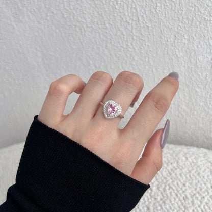 [RAFFINE]Delicate Ebullient Heart Shape Wedding Ring