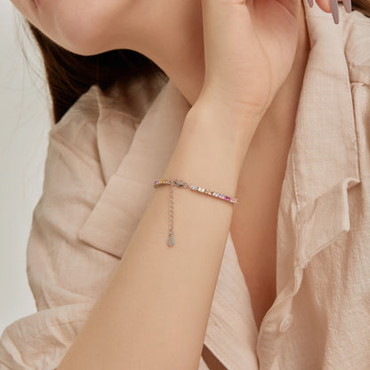 [RAFFINE]Delicate Romantic Heart Shape Lover Bracelet